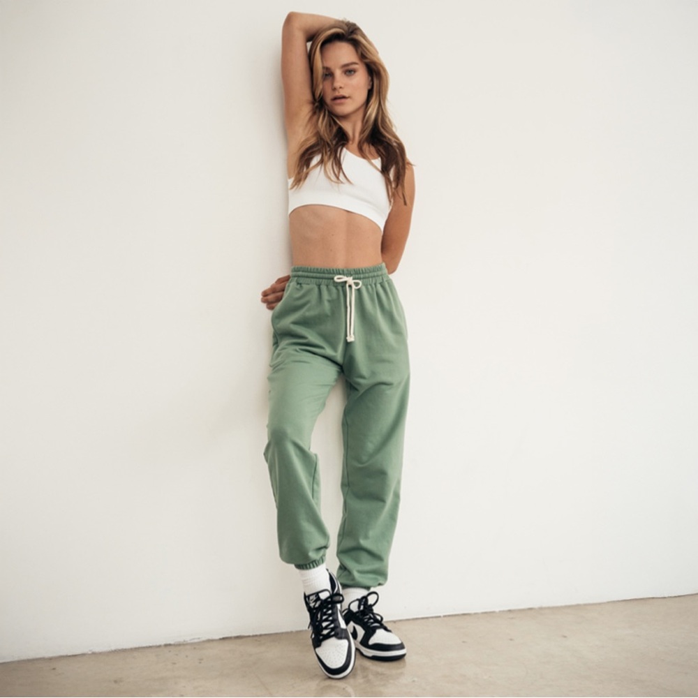 Angels Welcome Market Recycled Cotton Jogger Pant - Green